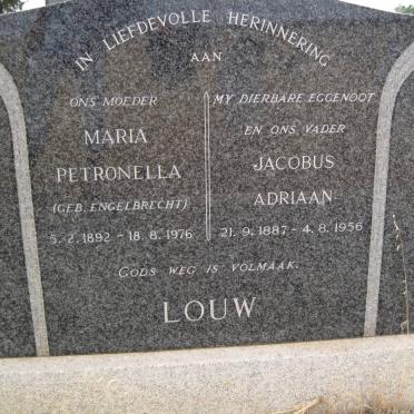 LOUW Jacobus Adriaan 1887-1956 &amp; Maria Pretronella ENGELBRECHT 1892-1976