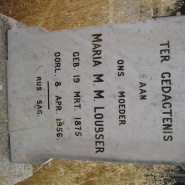 LOUBSER Maria M.M. 1875-1956