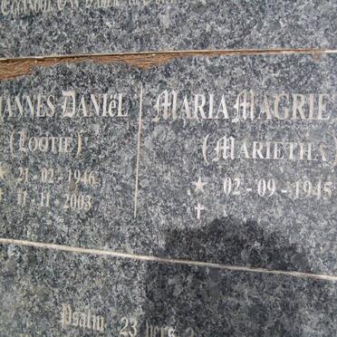 LOOTS Johannes Daniel 1946-2003 &amp; Maria Magrietha 1945-