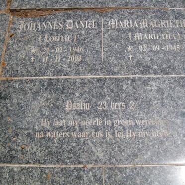 LOOTS Johannes Daniel 1946-2003 &amp; Maria Magrietha 1945-