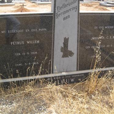 LOUW Petrus Willem 1908-1968 &amp; Johanna C.E.B. AUGUSTYN 1918-