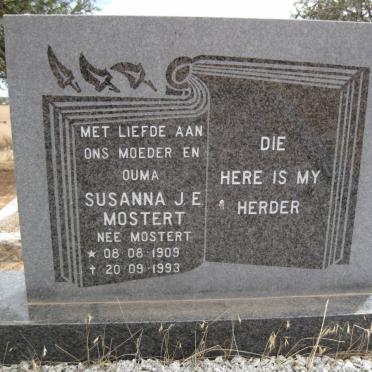 MOSTERT Susanna J.E. nee MOSTERT 1909-1993