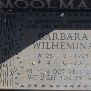 MOOLMAN Nicolaas Reimert 1924-1992 &amp; Barbara Wilhelmina 1924-2012