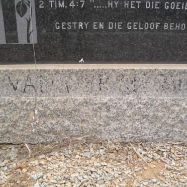 MERWE Jacobus Johannes, van der 1902-1974 &amp; Johanna J.M. NEL 1914- 