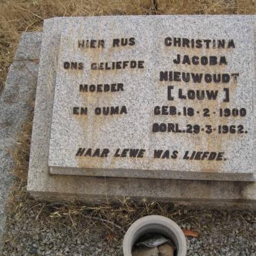 NIEUWOUDT Christina Jacoba nee LOUW 1900-1962