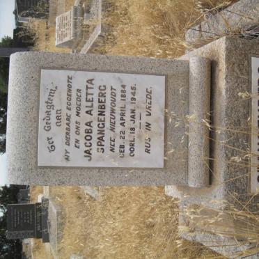 SPANGENBERG Jacoba Aletta nee NIEUWOUDT 1884-1945