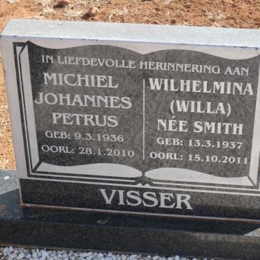 VISSER Michiel Johannes Petrus 1936-2010 &amp; Wilhelmina SMITH 1937-2011