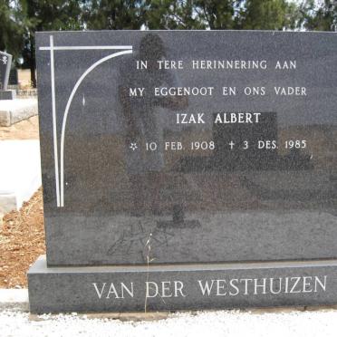 WESTHUIZEN Izak Albert, van der 1908-1985