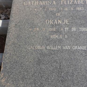 WYK Jacobus Willem van Oranje, van 1918-2005 &amp; Catharina Elizabeth 1910-1993