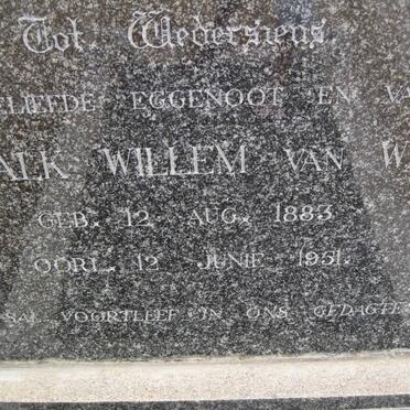 WYK Schalk Willem, van 1883-1951