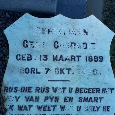 CONRADIE Christiaan Gert 1889-1938