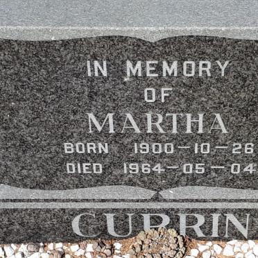CURRIN Martha 1900-1964