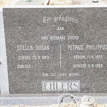 EHLERS Petrus Philippus 1923-1969 &amp; Stella Susan  1923-