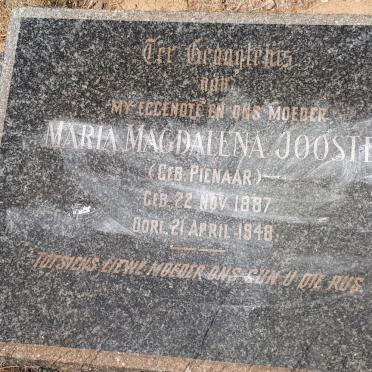 JOOSTE Maria Magdalena nee PIENAAR 1887-1948