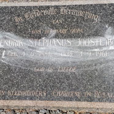 JOOSTE Hendrik Stephanus 1881-1961