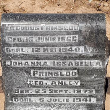 PRINSLOO Jacobus 1866-1940 &amp; Johanna Issabella AMLEY 1872-1941