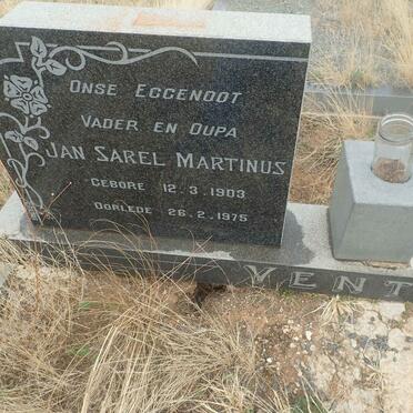 VENTER Jan Sarel Martinus 1903-1975 &amp; Maria Petronella 1909-1977
