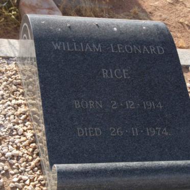 RICE William Leonard 1914-1974