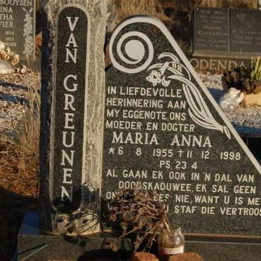 GREUNEN Maria Anna, van 1955-1998