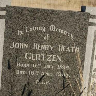 GERTZEN John Henry Heath 1894-1965