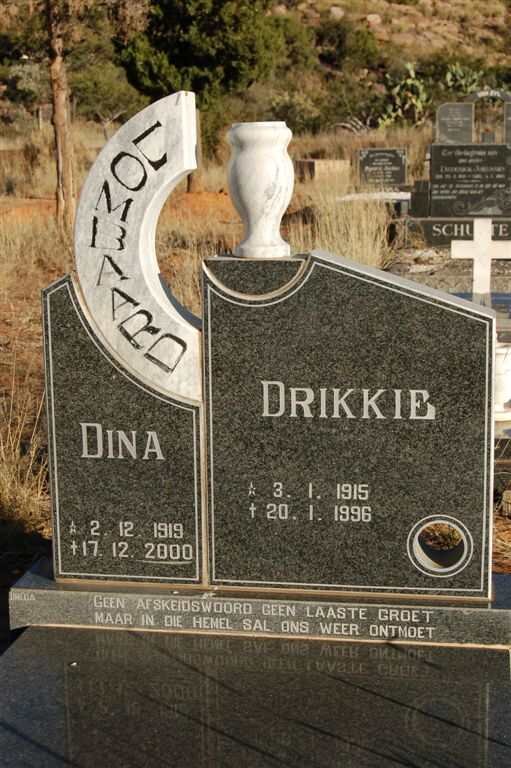 LOMBAARD Drikkie 1915-1996 &amp; Dina 1919-2000