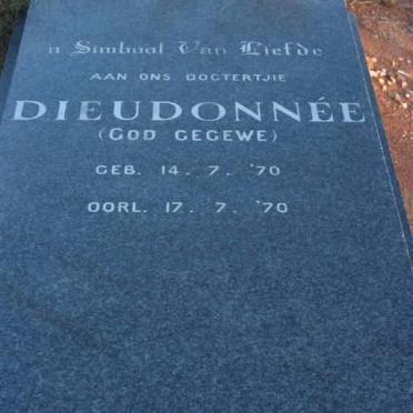 SNYMAN Diedonnee 1970-1970