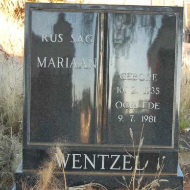 WENTZEL Mariaan 1935-1981
