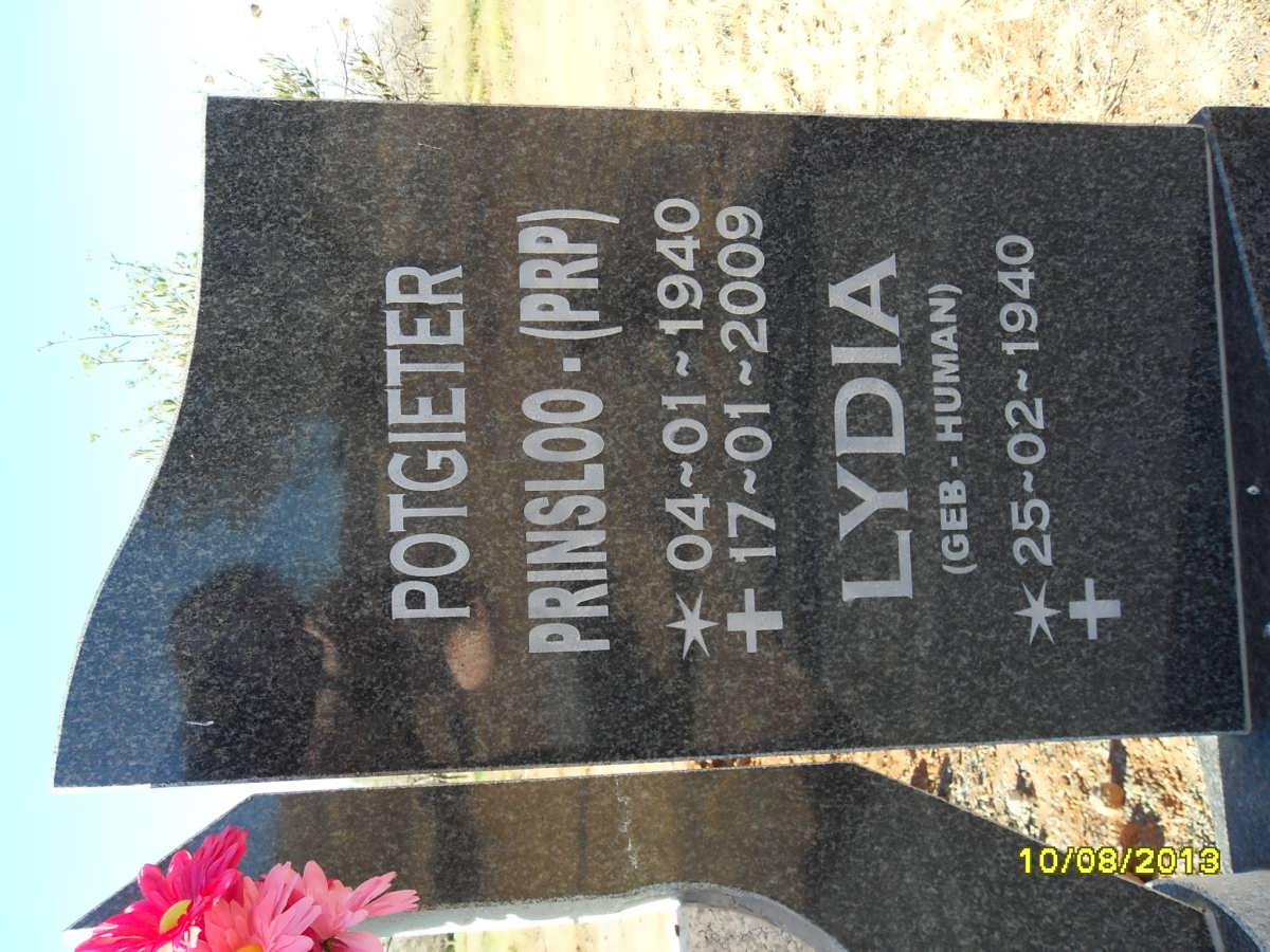 POTGIETER Prinsloo 1940-2009 & Lydia HUMAN 1940-