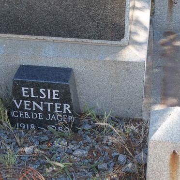 JAGER Johan Louis Venter, de 1880-1946 :: VENTER Elsie nee DE JAGER 1918-1989