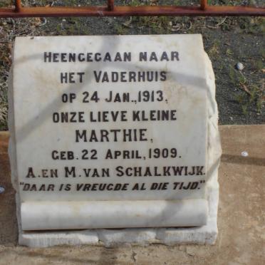 SCHALKWYK Marthie, van 1909-1913