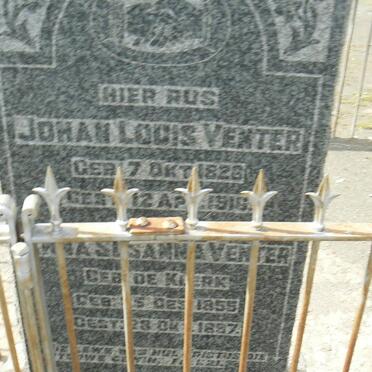 VENTER Johan Louis 1826-1916 &amp; Anna Susanna DE KLERK 1855-1897