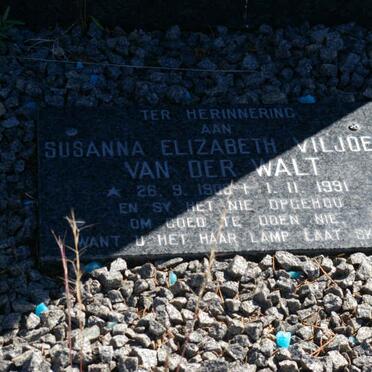 WALT Albertus Johannes, van der 1875-1954 &amp; Elsje Magdalena 1884-1966 :: VAN DER WALT Susanna Elizabeth Viljoen 1908-1991