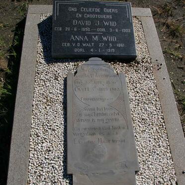 WIID David J. 1850-1902 &amp; Anna M. V.D. WALT 1861-1915 :: WIID David Jacobus 1850-1902