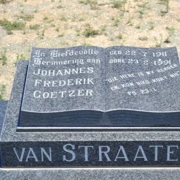 STRAATEN Johannes Frederik Coetzer, van 1911-1991