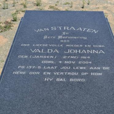 STRAATEN Valda Johanna, van 1914-2004