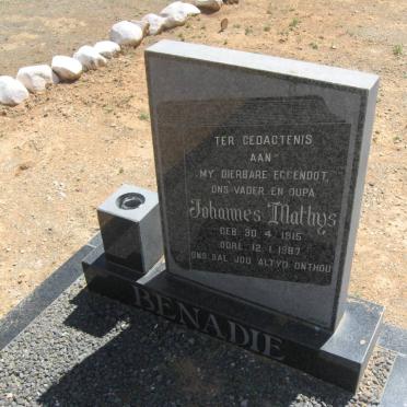 BENADIE Johannes Mathys 1915-1987