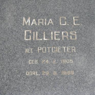 CILLIERS Maria C.E. nee POTGIETER 1905-1986