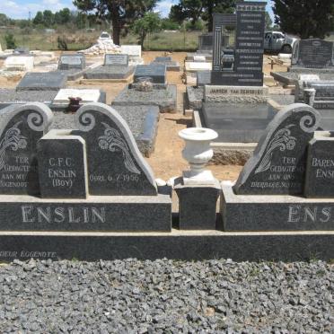 ENSLIN C.F.C. -1956 &amp; Barendina V.D. MERWE 1893-1962