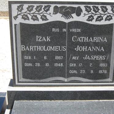 FOURIE Izak Bartholomeus 1867-1948 &amp; Catharina Johanna JASPERS 1893-1979 _1