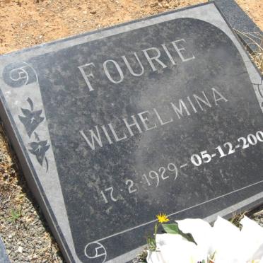 FOURIE Wilhelmina 1929-2002