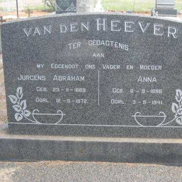 HEEVER Jurgens Abraham, van den 1889-1972 &amp; Anna 1896-1941