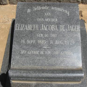 JAGER Elizabeth Jacoba, de nee DU TOIT 1883-1974