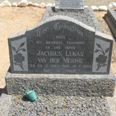 MERWE Jacobus Lukas, van der 1893-1962