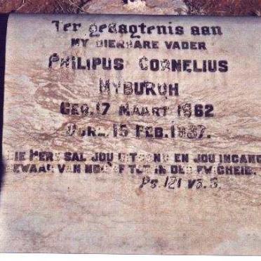 MYBURGH Philipus Cornelius 1862-1937