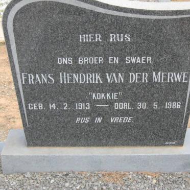 MERWE Frans Hendrik, van der 1913-1986