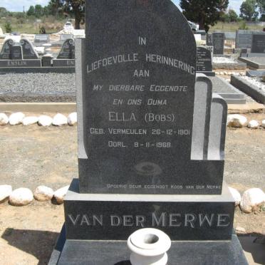 MERWE Ella, van der  nee VERMEULEN 1901-1968