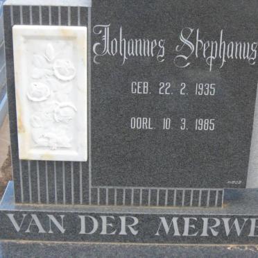 MERWE Johannes Stephanus, van der 1935-1985