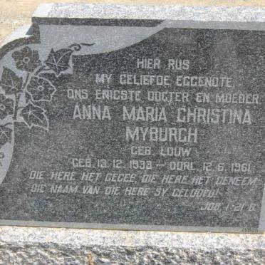 MYBURGH Anna Maria Christina nee LOUW 1933-1961