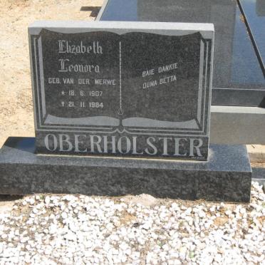 OBERHOLSTER Elizabeth Leonora nee VAN DER MERWE 1907-1984