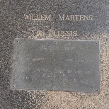 PLESSIS Willem Martens, du 1889-1977
